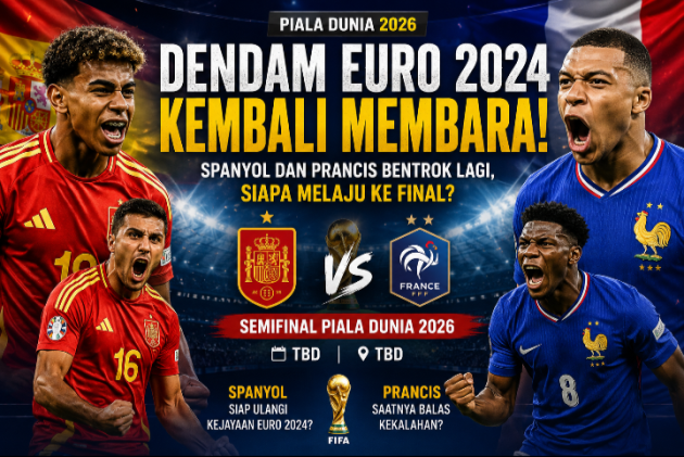 Semifinal Rasa Final! Spanyol dan Prancis Kembali Bertarung, Luka Lama Siap Terbalas?